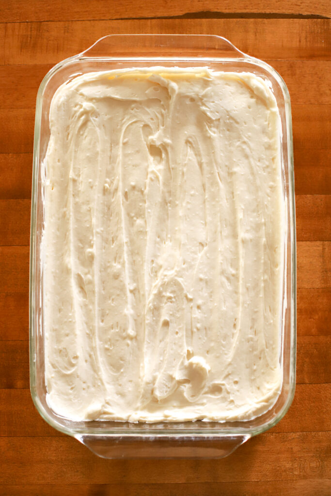 image of cream cheese layer of cherry delight