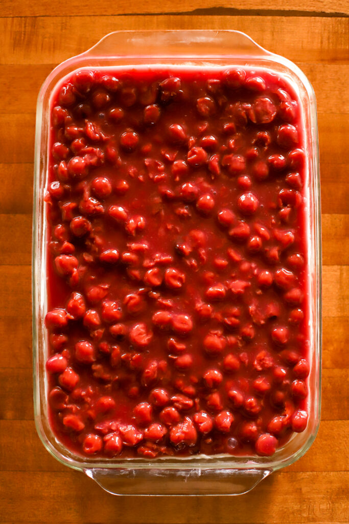 image of cherry layer of cherry delight