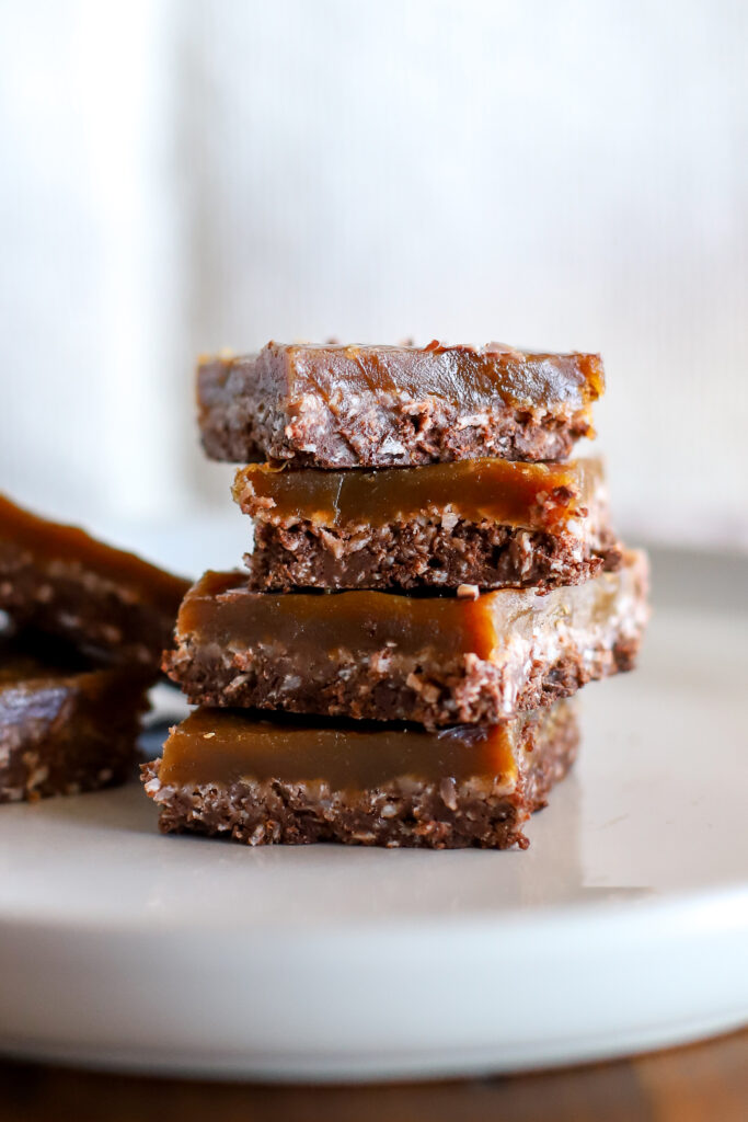 stack of homemade toffee chocolate bars