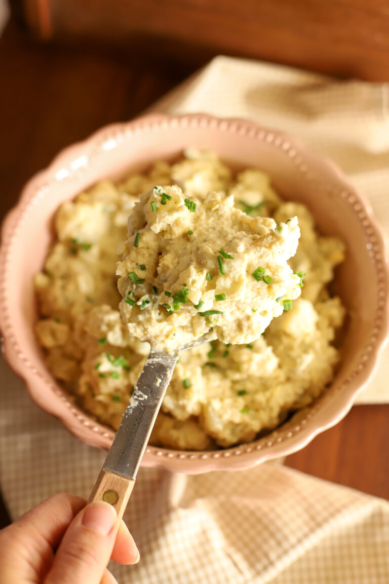 up close shot of potato salad