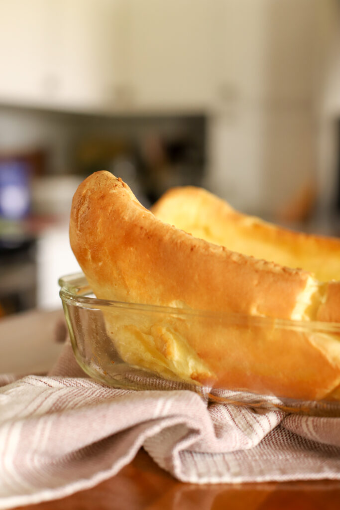 up close shot of fluffy german pancakes