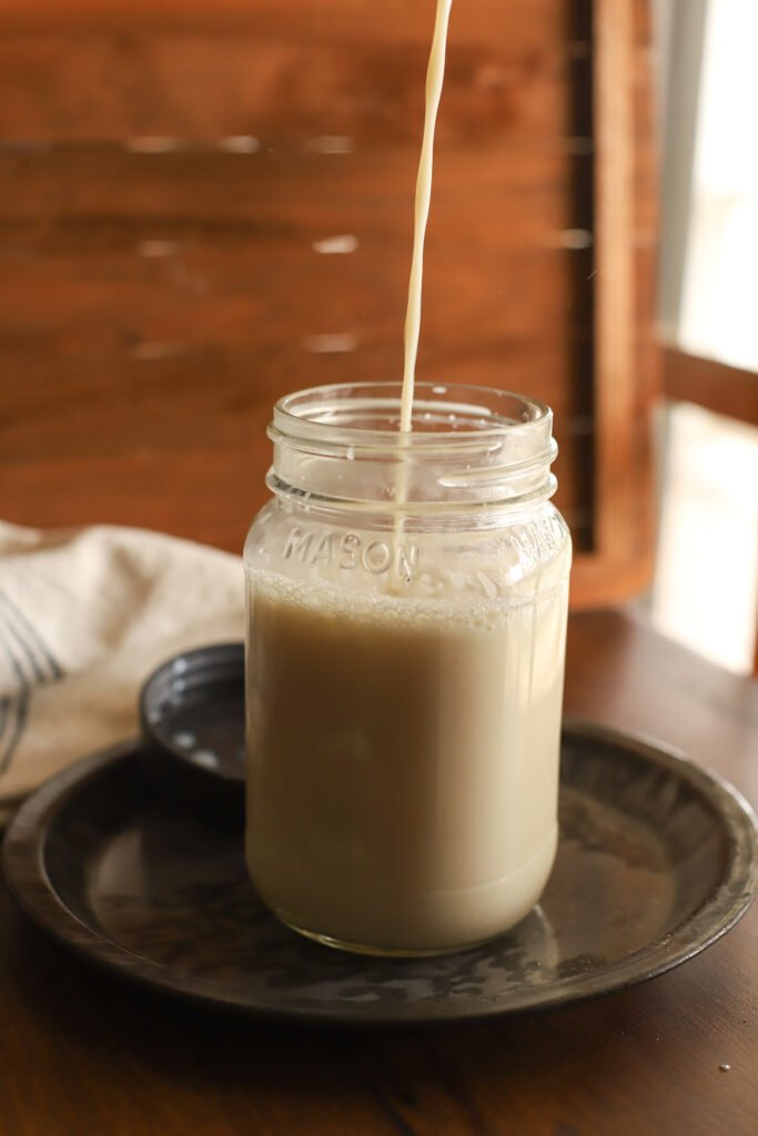 Vanilla Coffee creamer in Mason Jar