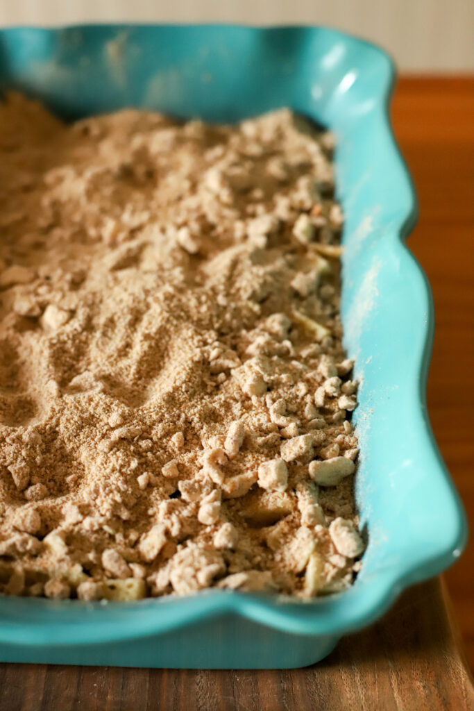 up close shot of cinnamon sugar topping