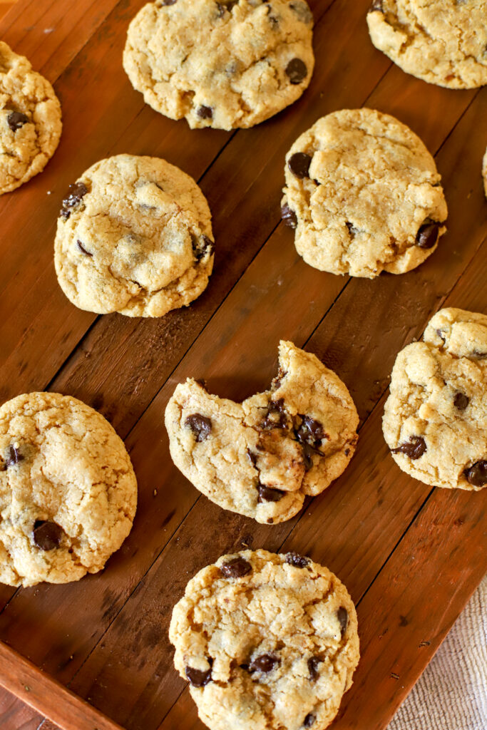 plate of cookies with bite taken out of them