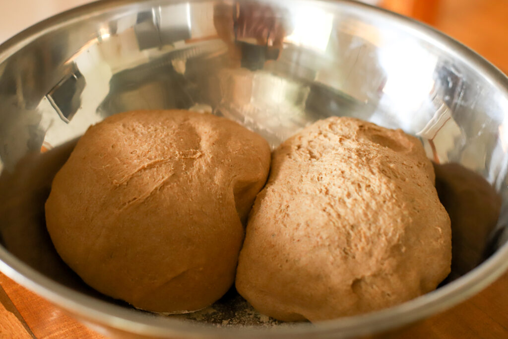 sourdough sandwich bread dough rising