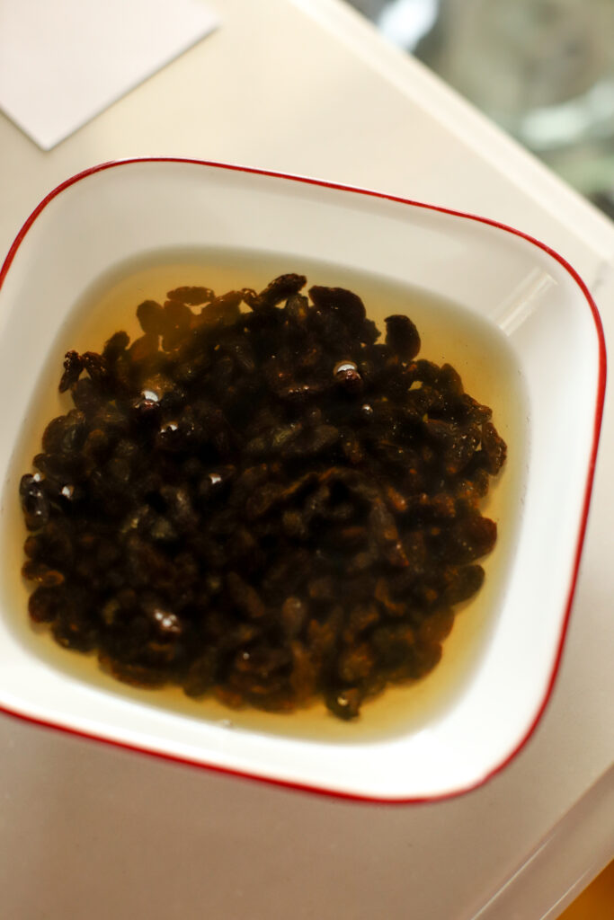 vanilla soaked raisins for freshly milled sourdough cinnamon raisin bread