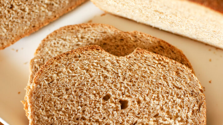 slice of freshly milled sourdough sandwich bread