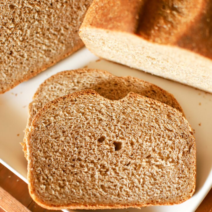 slice of freshly milled sourdough sandwich bread