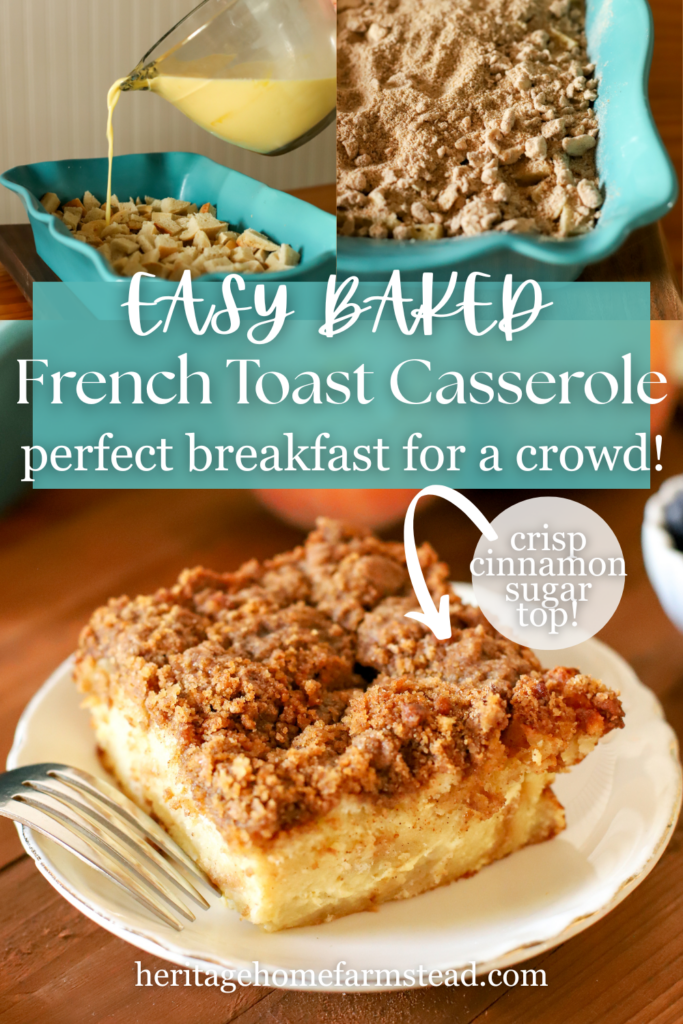 pinterest pin for Breakfast French Toast Casserole