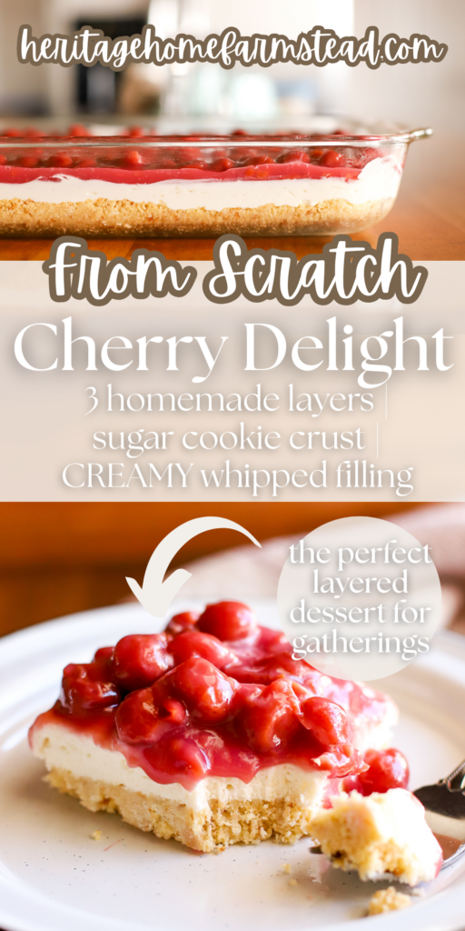 Pinterest pin for From Scratch Cherry Delight