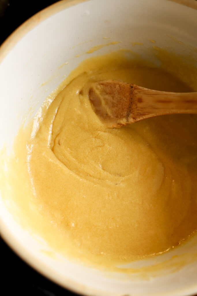 bowl of butter and sugar creamed together