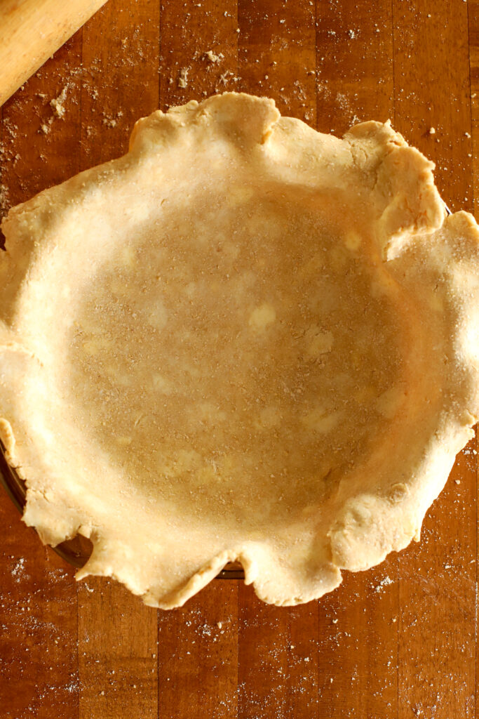 pie crust in pie pan