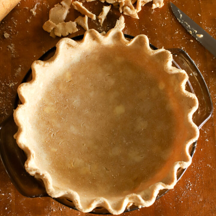 Freshly milled pie crust