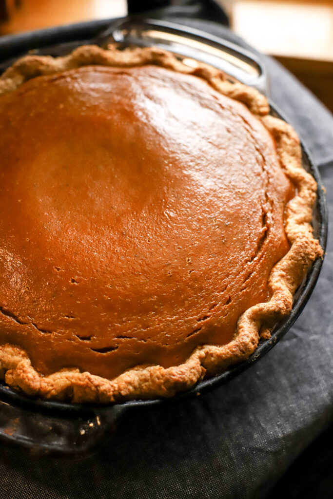 cooked pumpkin pie 