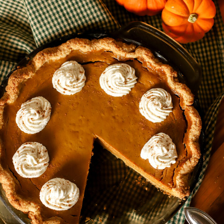Pumpkin Pie with whipped cream