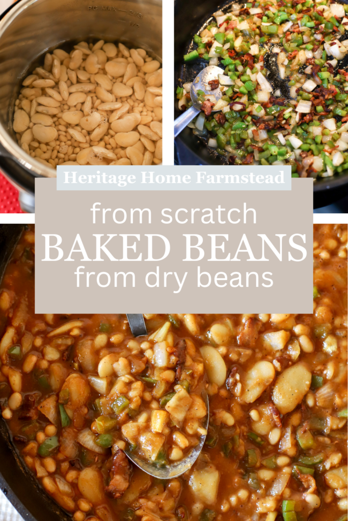 Pinterest Pin for Baked Beans From Dried Beans